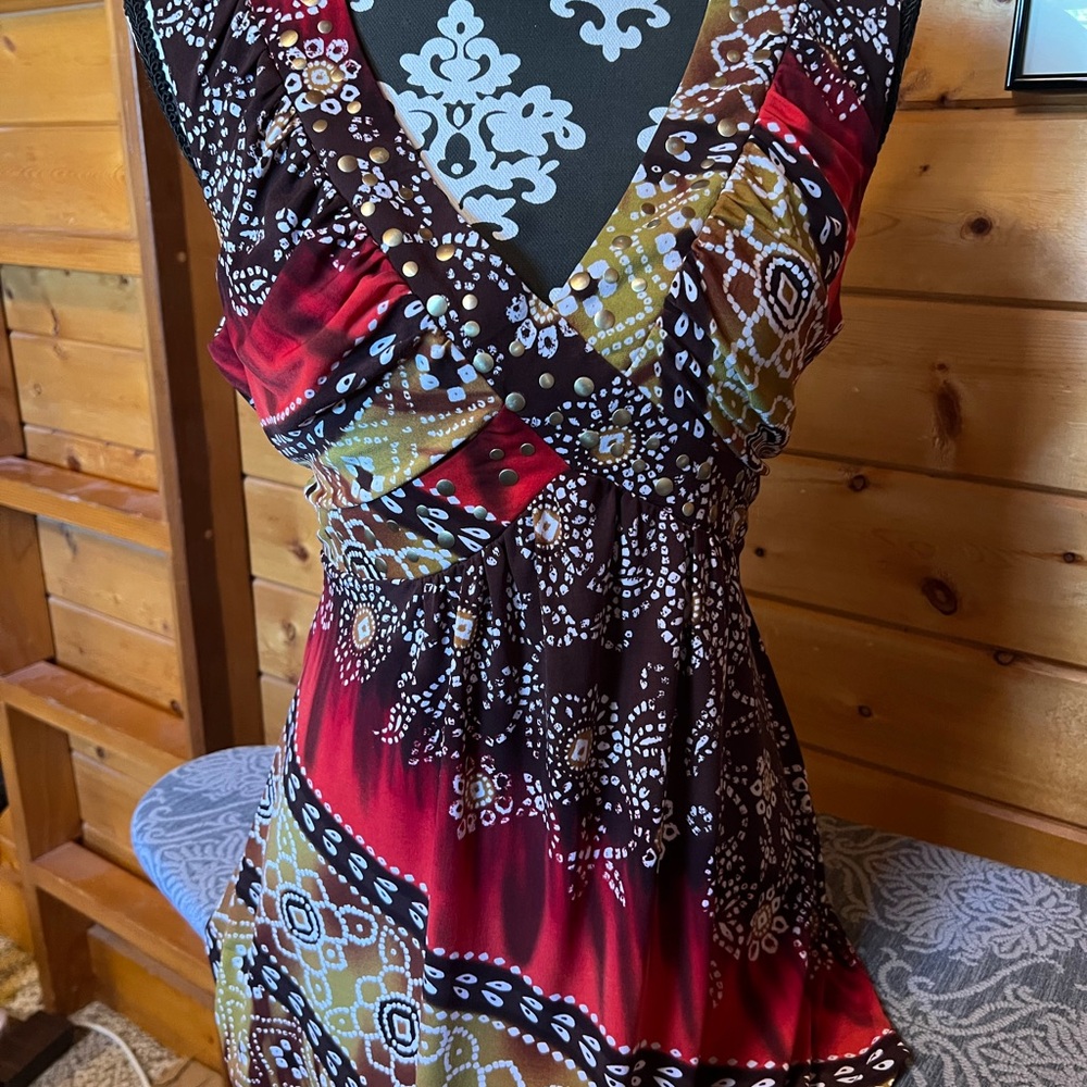 Speechless Multicolor Sleeveless Blouse